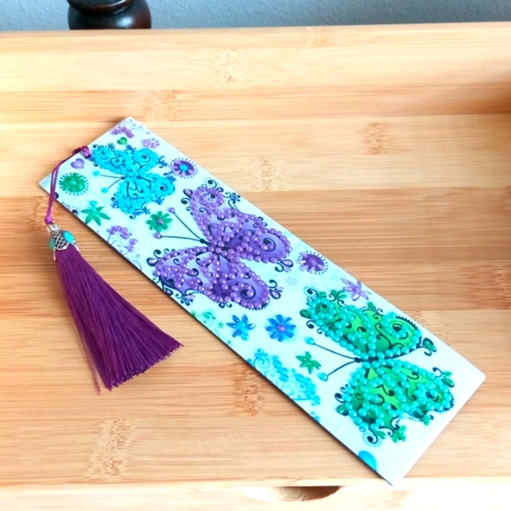 Handmade Rhinestone Bookmark - Picture 2 of 2